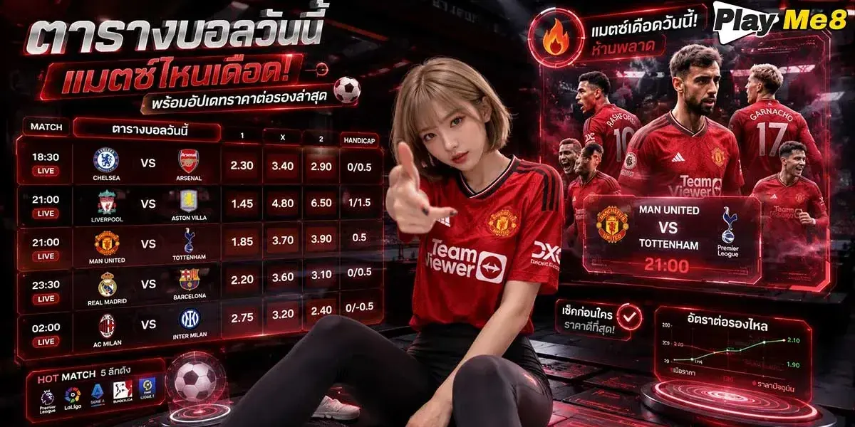 ตารางบอลวันนี้
